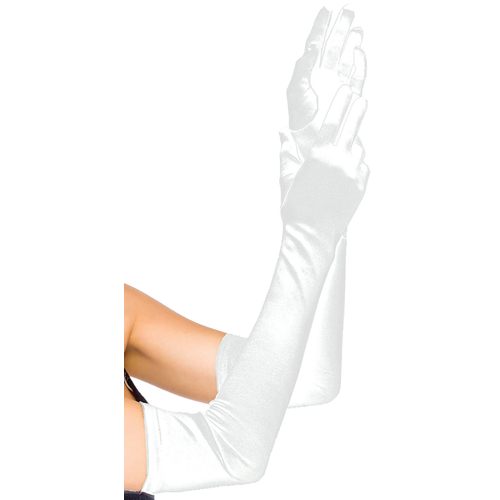 Gloves Satin Long Black